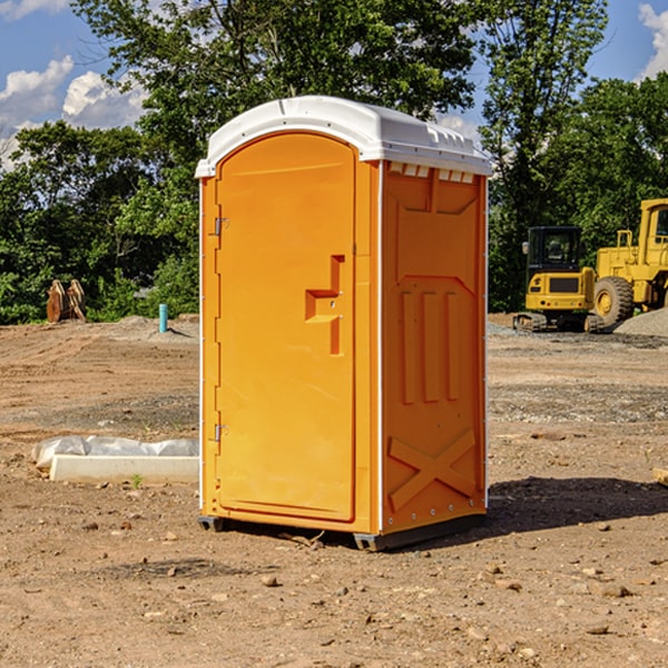 how often are the porta potties cleaned and serviced during a rental period in Hamlin PA